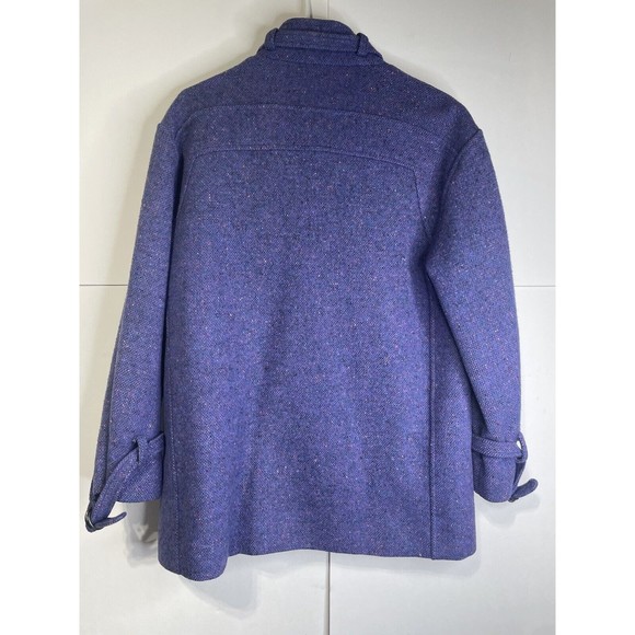 Vintage Jimmy Hourihan Of Dublin Donegal Tweed Purple Wool Coat Size 10 Ireland - Picture 2 of 7